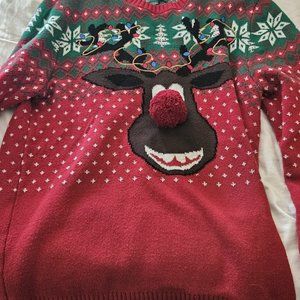 Hilarious Reindeer Peppermint Poop Ugly Christmas Sweater